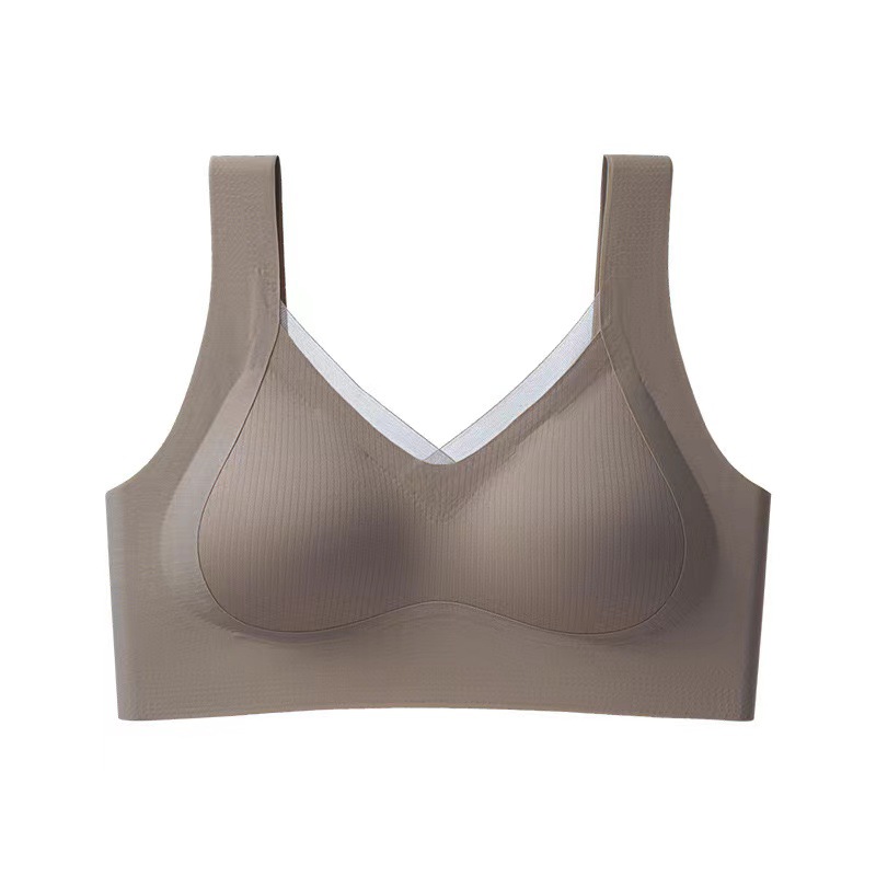 Soporte suave doble elevación camellia material interior fijo taza ropa interior de mujer cómoda anti-caída ropa interior chaleco de mujer