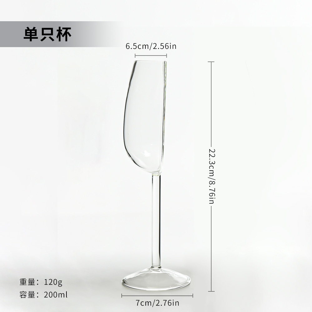 Vaso de vino medio regalo creativo divertido copa de champán copa de vino copa de pie alto escapar vino medio copa de vino