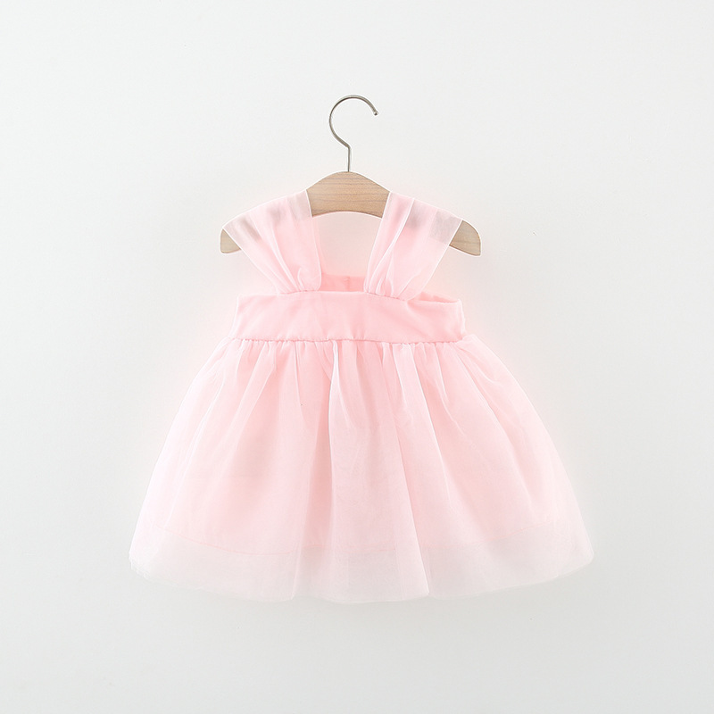 Princess Solid Color Cotton Girls Dresses display picture 4