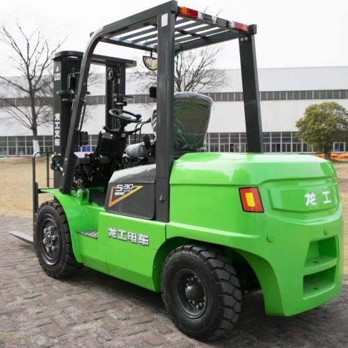 龙工3吨MINI电动叉车平衡重叉车四轮座驾式装卸搬运液压升降叉车