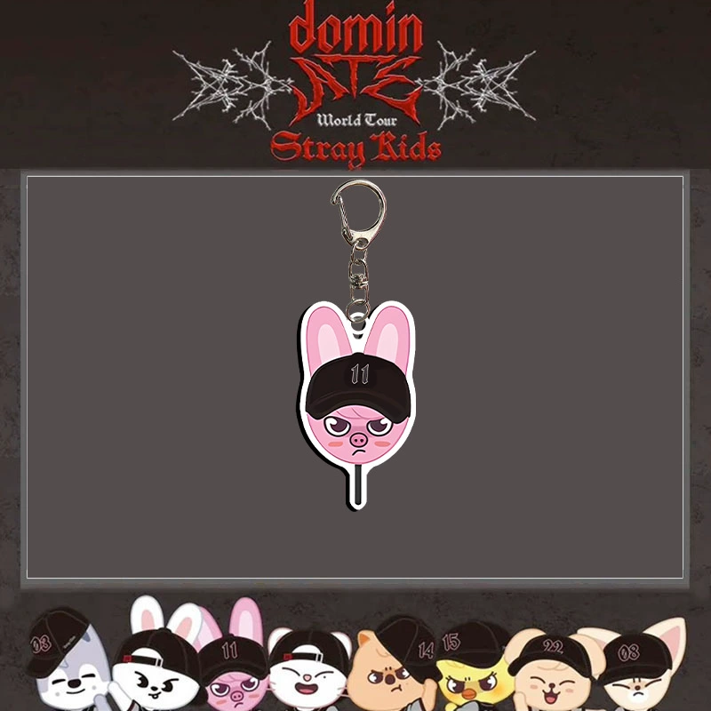 Картридж Стрижка Стрей Кайз мира тур** — этот элемент англ. текст: "Stray Kids World Tour Peripheral Cartoon Pendant Acrylic" перевести как: