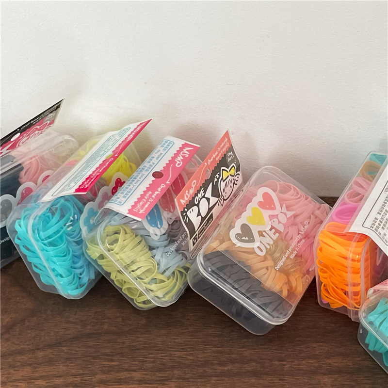 Cartoon Style Multicolor Plastic Rubber Band 100 Pieces display picture 6