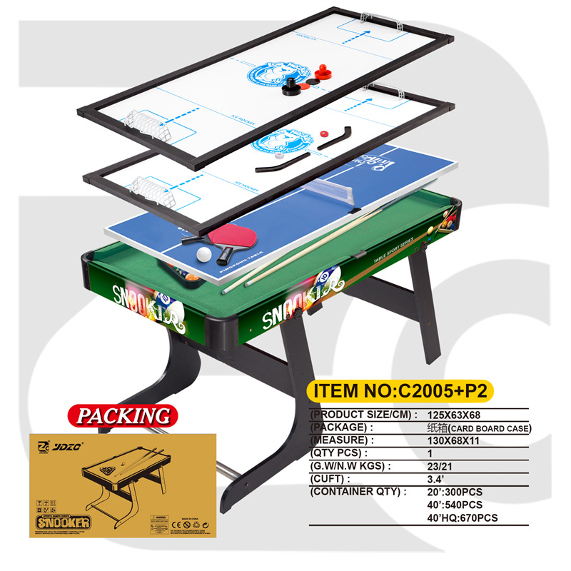 Mesa de billar multifuncional tres en uno cuatro en uno fútbol hockey hockey tenis de mesa de juego juguetes para niños