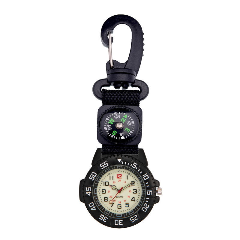 Orologio da tasca per esterni con cinturino in nylon, bussola da alpinismo, ideale per lavoro e studio, orologio da uomo._voghion.com