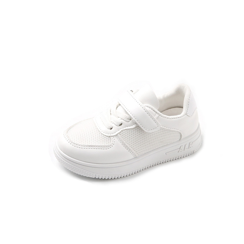 Zapatos blancos para niños Zapatillas de malla transpirable para niñas 2023 nueva primavera y otoño para niños Zapatillas de deporte de fondo suave Zapatos de malla casual