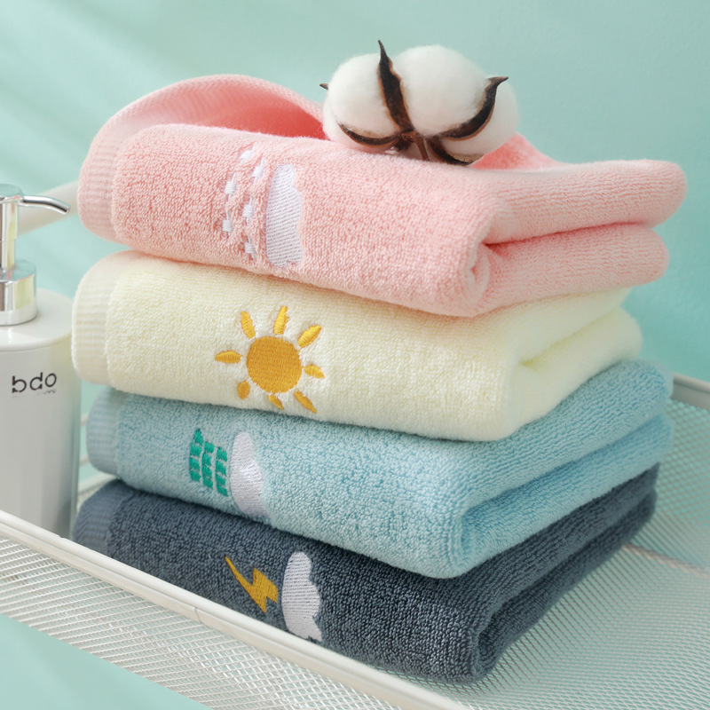 Cotton towel wholesale household couple face towel weather cartoon cute embroidery soft absorbent face towel