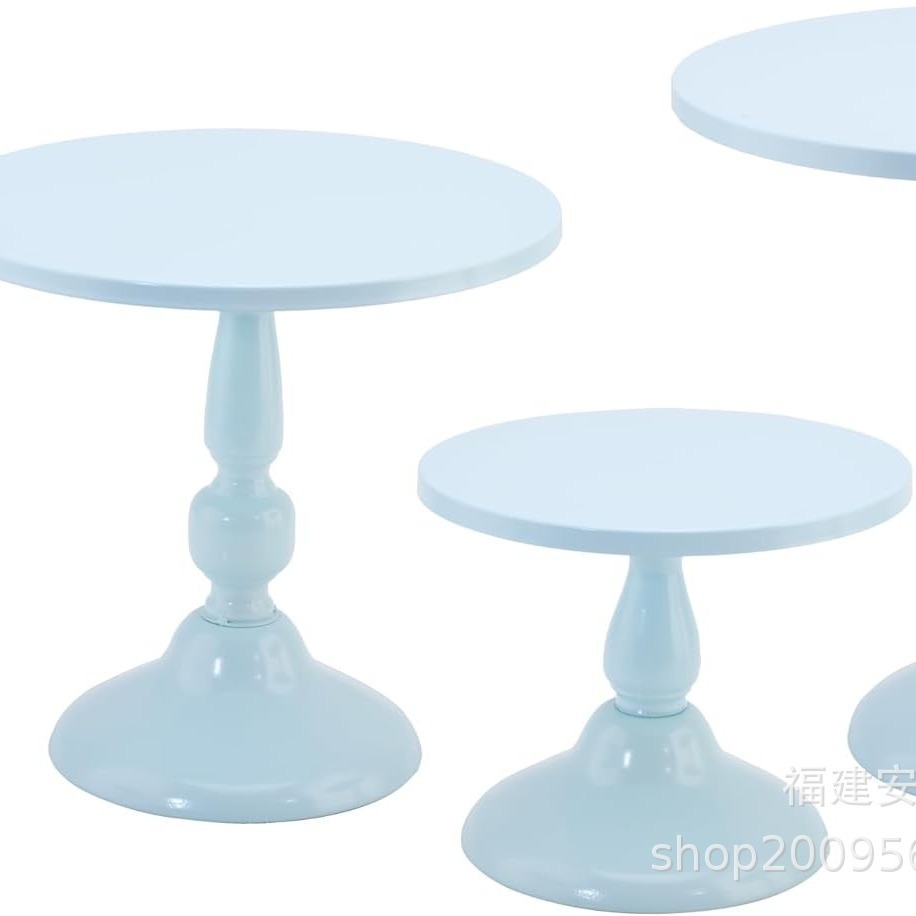 Fijación de pastel de hierro forjado de oro / bandeja de pastel de tres piezas / bandeja de frutas / bandeja de bodas de West Point