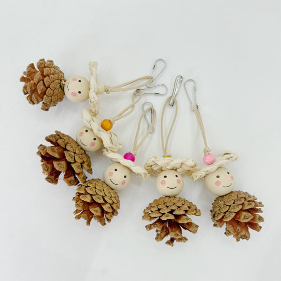 Parrot Bite Pine Cone Toy Molar Grinding Beak Natural Loosen Balls Decorative Birdcage Wholesale
