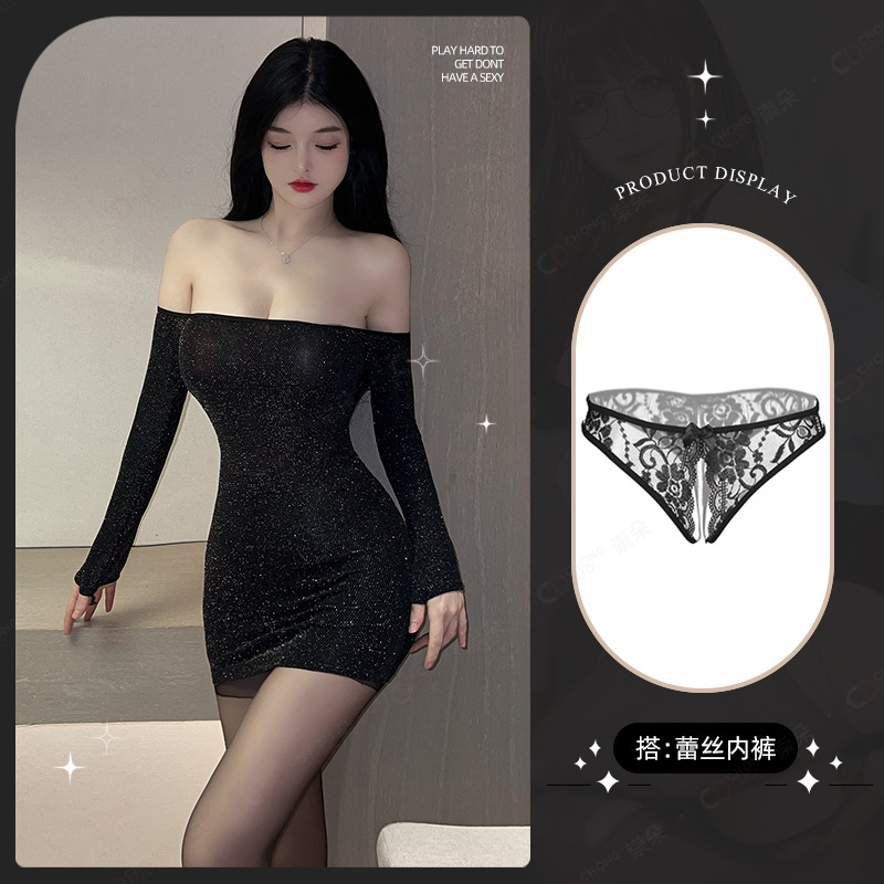 블랙[드레스+티팬츠] + 블랙 속옷 벗을 필요가 없습니다