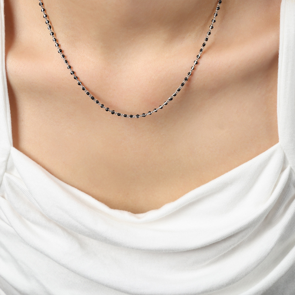 Luz de lujo personalidad nicho color eje colorido goteo collar de aceite de titanio acero todo fósforo de hadas temperamento pulsera joyería de moda para las mujeres