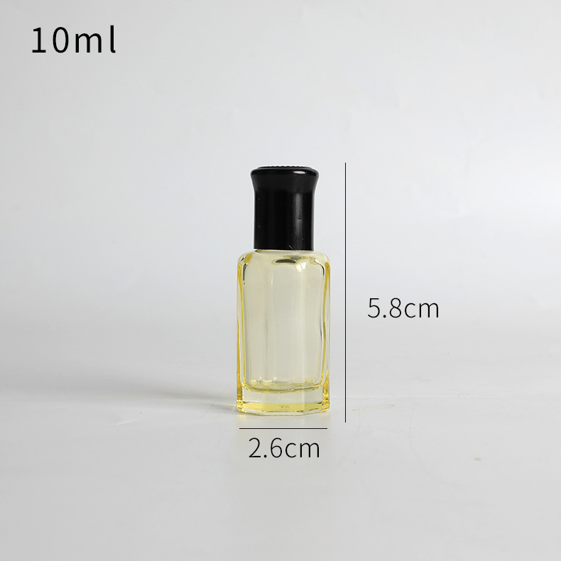 Botella de bola de rodillo de 10ml botella de perfume de aceite esencial de vidrio engrosado colorido sub-botella de viaje pequeña botella vacía botella de cuentas de muestra de masaje