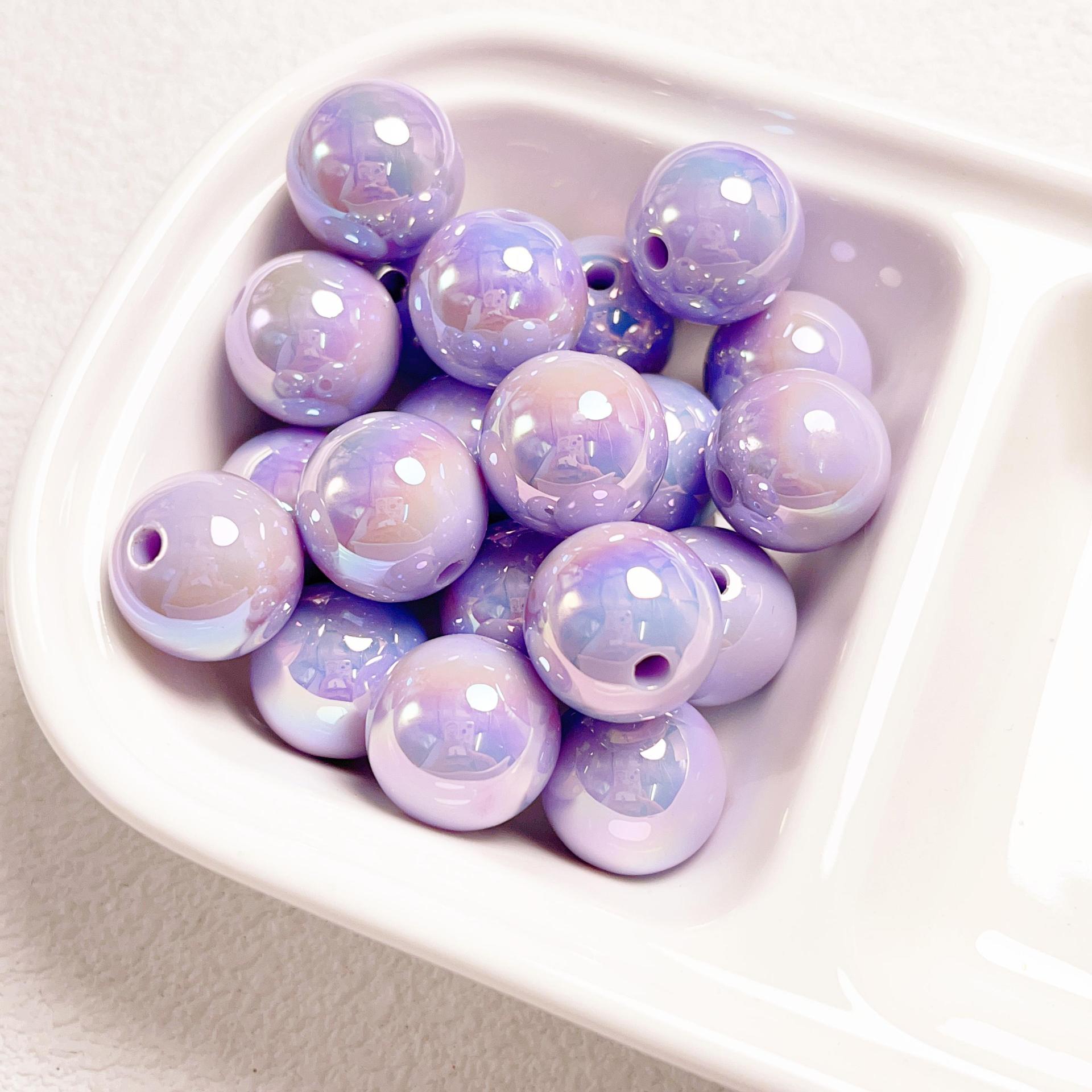 23g Weight Beads Jewelry Making Type DIY Jewelry Accessories Classification 10 PCS/Package Quantity Acrylic Material Ball Pattern Plating Design Simple Style Style 10 PCS/Package Arylic Ball DIY Jewelry Accessories Beads 9