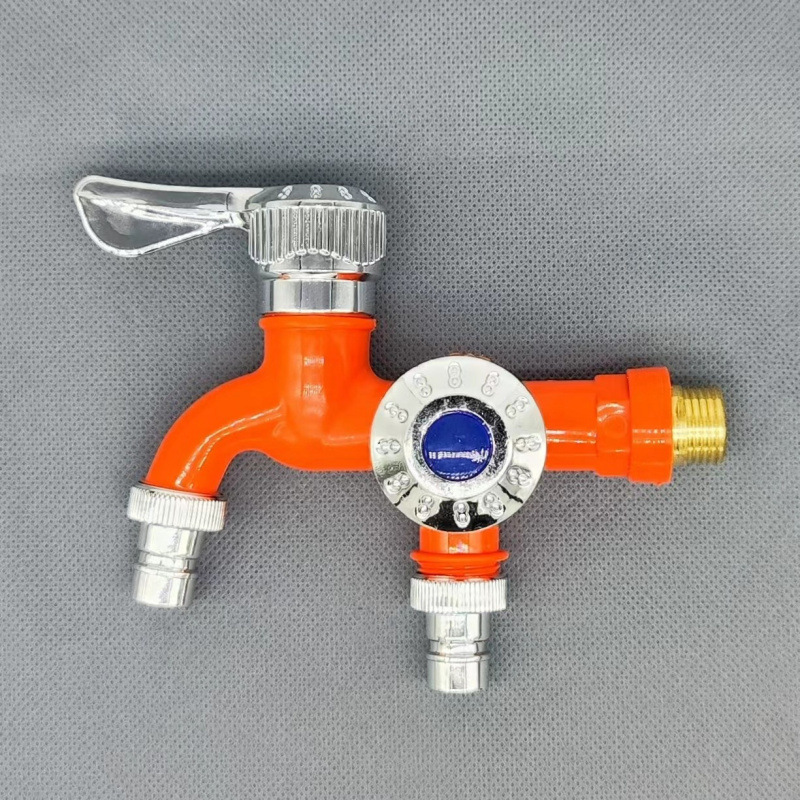 Plastic Washing Machine Faucet 1/2 Inch Dual-Head Dual-Use Single Cold Water Wall-Mounted Faucet Factory Wholesale