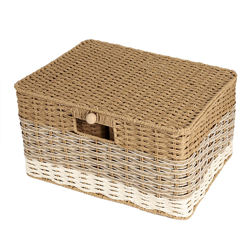 Japanese woven table storage system, storage box