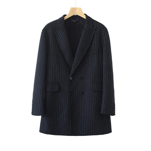 Plus size British style long coat double-sided nylon coat plus size men