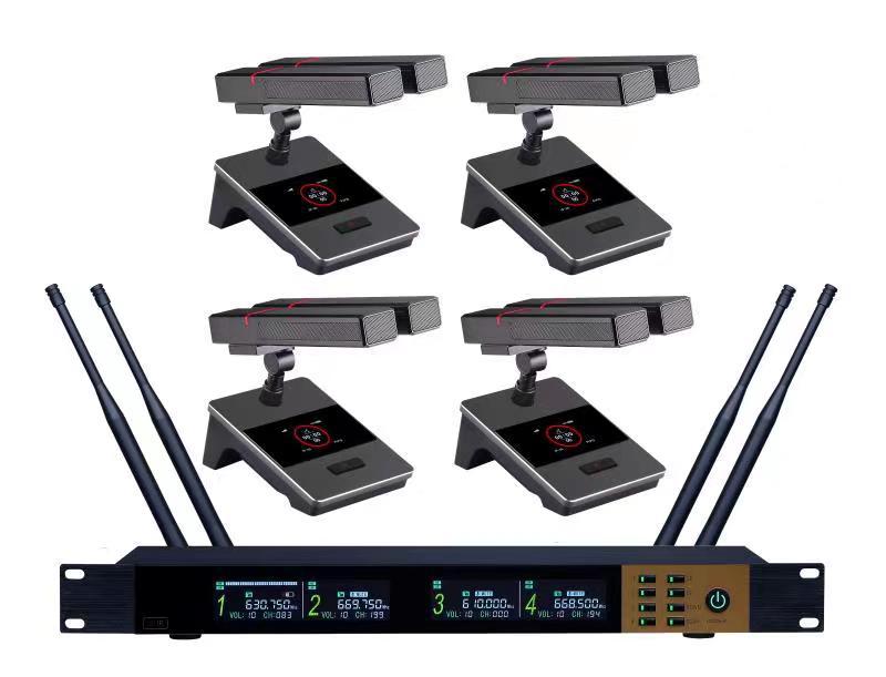 TAISHIYIN台视音无线一拖四U段会议金属座带充电功能