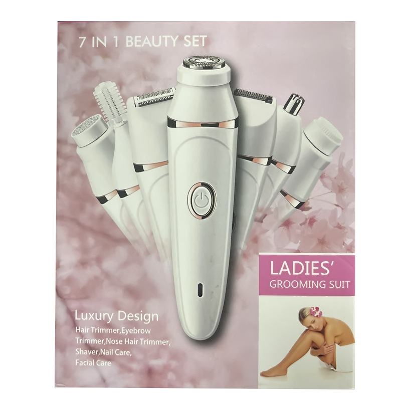 Multifuncional máquina de afeitar de las mujeres de carga USB siete-en-un cuerpo completo lavado depilación instrumento hombres afeitadora ceja trimmer image 7