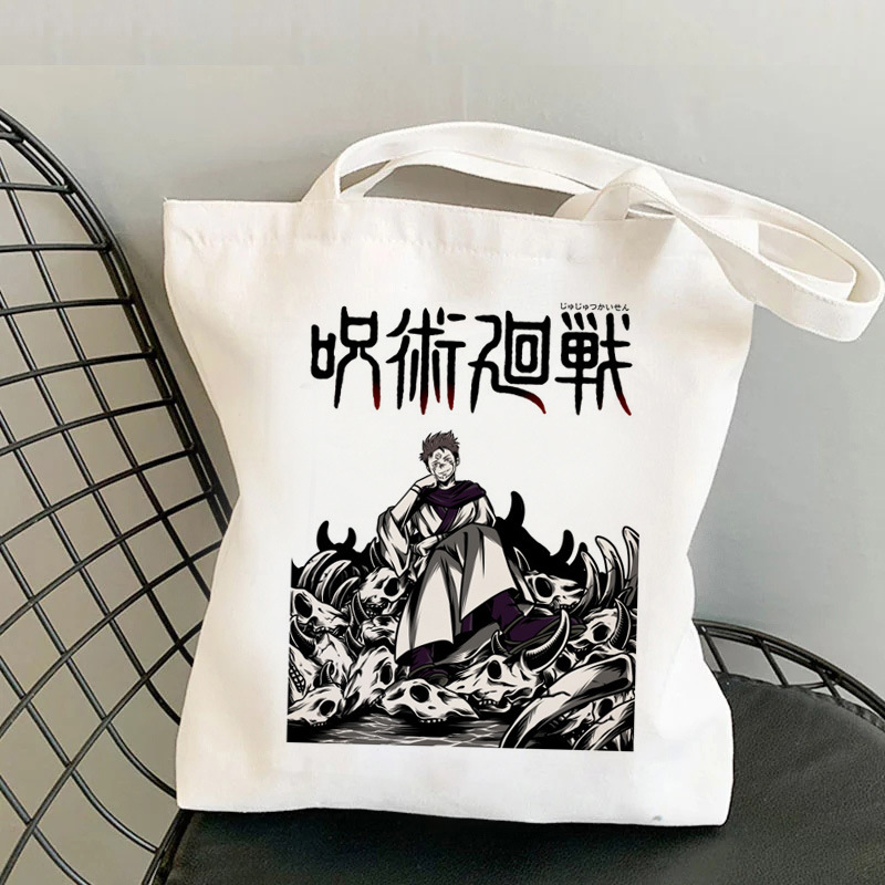 Jujutsu Kaisen impresa bolsa de lona Harajuku bolsa de hombro bolsa de compras de mano de moda Aliexpress Amazon