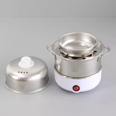 ゆで卵器全ステンレス蒸し卵器自動停電ミニ卵機小型家庭用朝食神器クロスボーダー