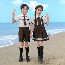 幼儿园夏季班服教师园服亲子运动会夏装毕业拍照英伦风班服小学生