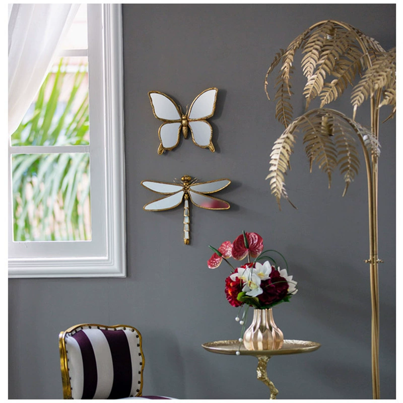 Легкий экстравагантный ретро старый смола стрекоза украшения креативная гостиная бабочка фон декоративная живопись