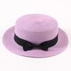 Summer retro beach hat with bow, Korean style, European style, sun protection