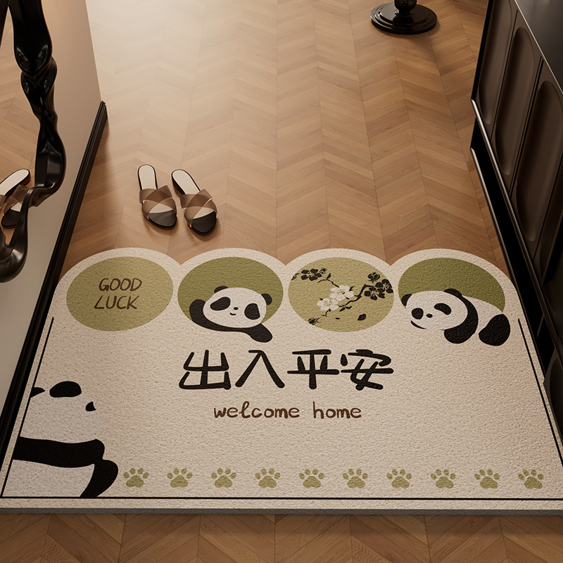 卡通猫咪入户门地垫进门刮泥蹭土脚垫家用耐磨脚垫可裁剪丝圈地垫|undefined