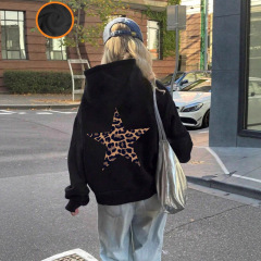 外贸男女2025新款潮牌秋冬保暖Y2K潮流图案卫衣宽松上衣