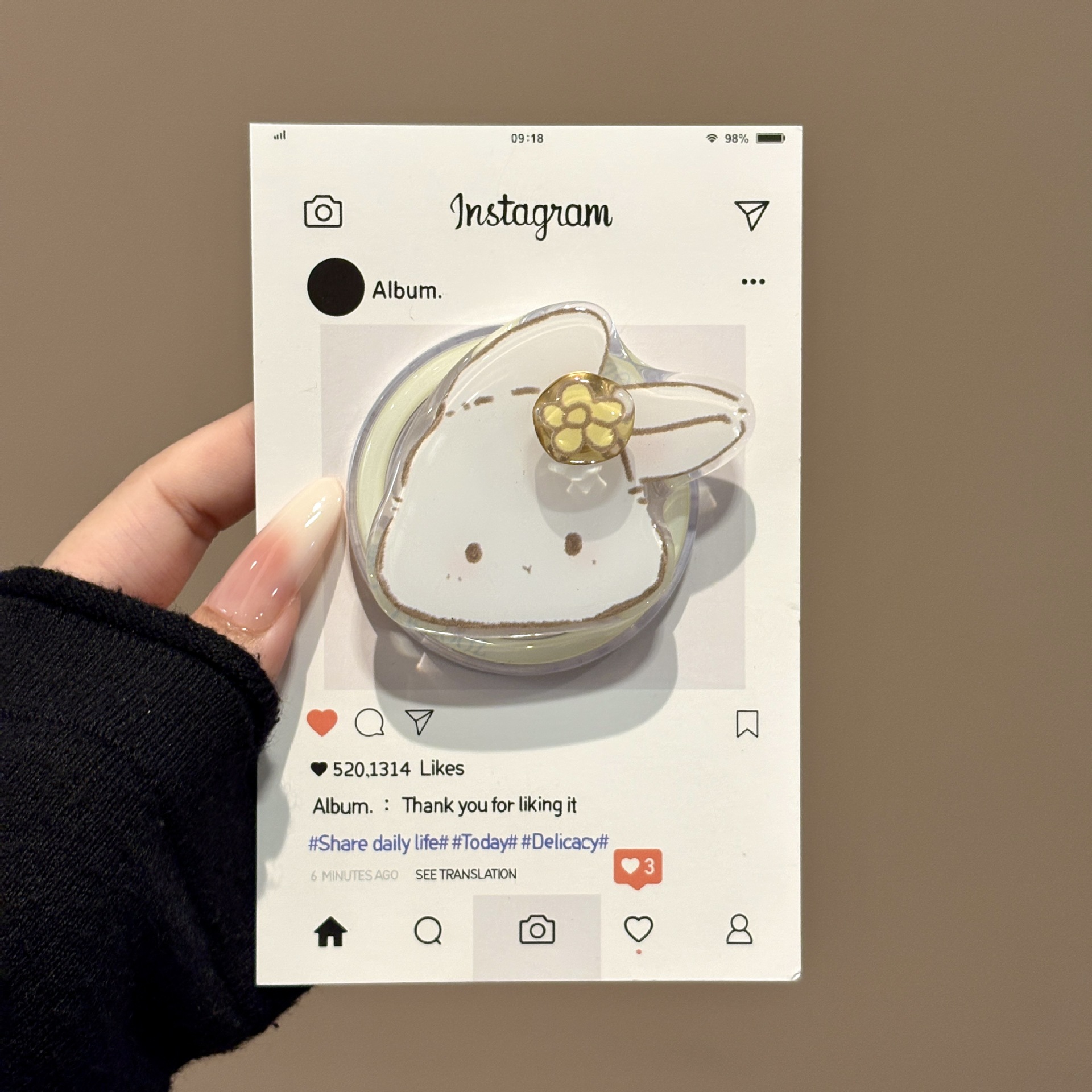 Japón y Corea del Sur lindos dibujos animados Magsafe succión magnética soporte de teléfono móvil airbag telescópico plegable portátil de escritorio adsorción magnética