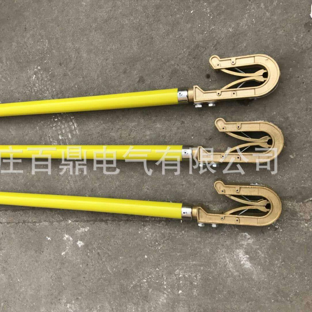 百鼎供应铜头双舌接地棒1米10kv双舌铜头接地棒 接地线夹铜头