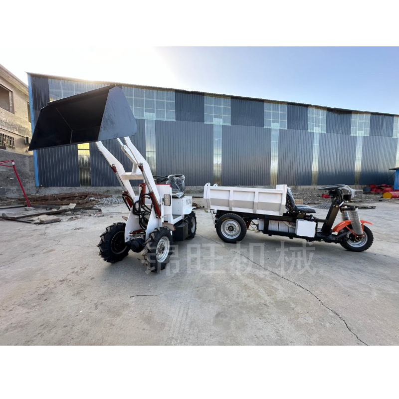 小型电动工程推土机 四驱多功能装载机铲车