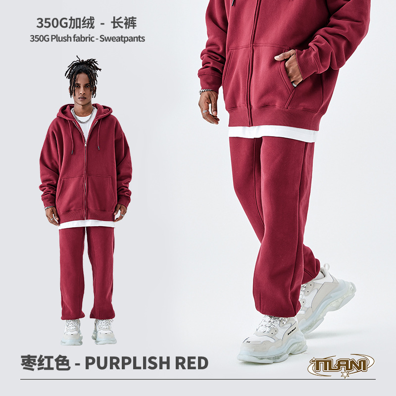 TILANI suéter de los hombres transfronteriza traje deportivo casual moda suéter de color sólido de los hombres y las mujeres simple cremallera Sudadera con capucha