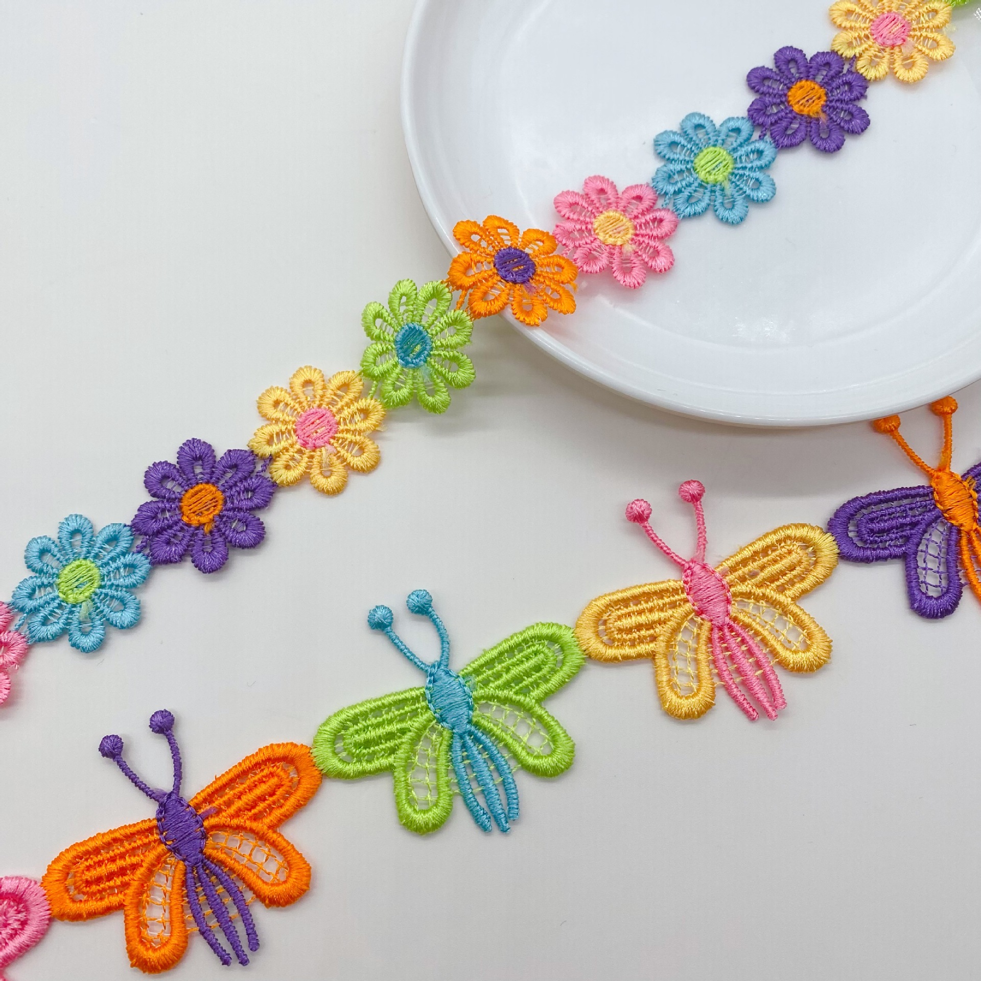 Color de encaje Ropa Decoración Lolita Cuff accesorios amor multicolor poliéster luz código de barras de encaje