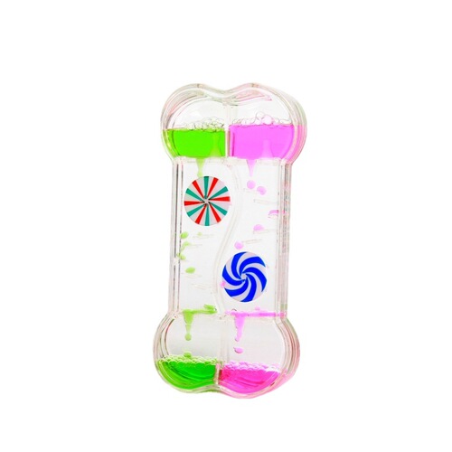 A variety of creative double-heart oil drop desktop ornaments liquid hourglass toy timer students and children quicksand gift batch