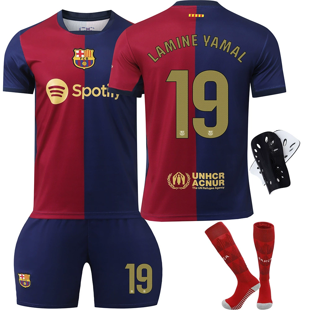 2425 Барселона Футбольная форма № 9 Леван 8 Педри 6 Гави 10 Месси № 19 Ямал