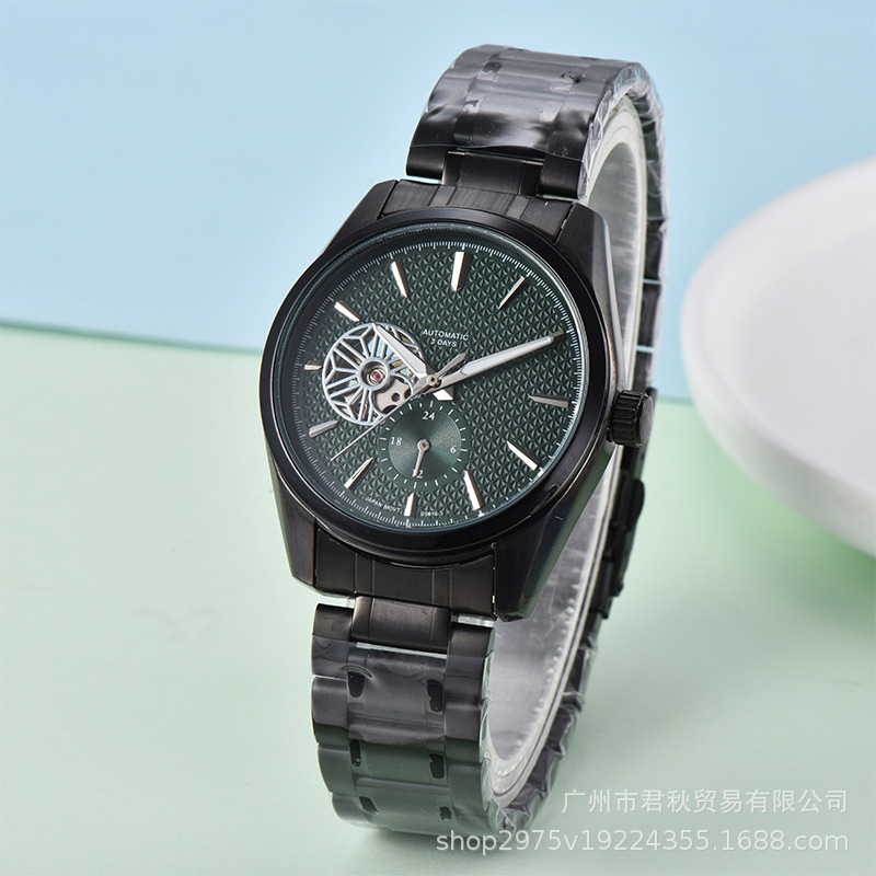 Cross-Border Supply Wholesale Aliexpress Fine Brand Series Fashion Business Steel Band Fully Automatic Men's Watch Dropshipping