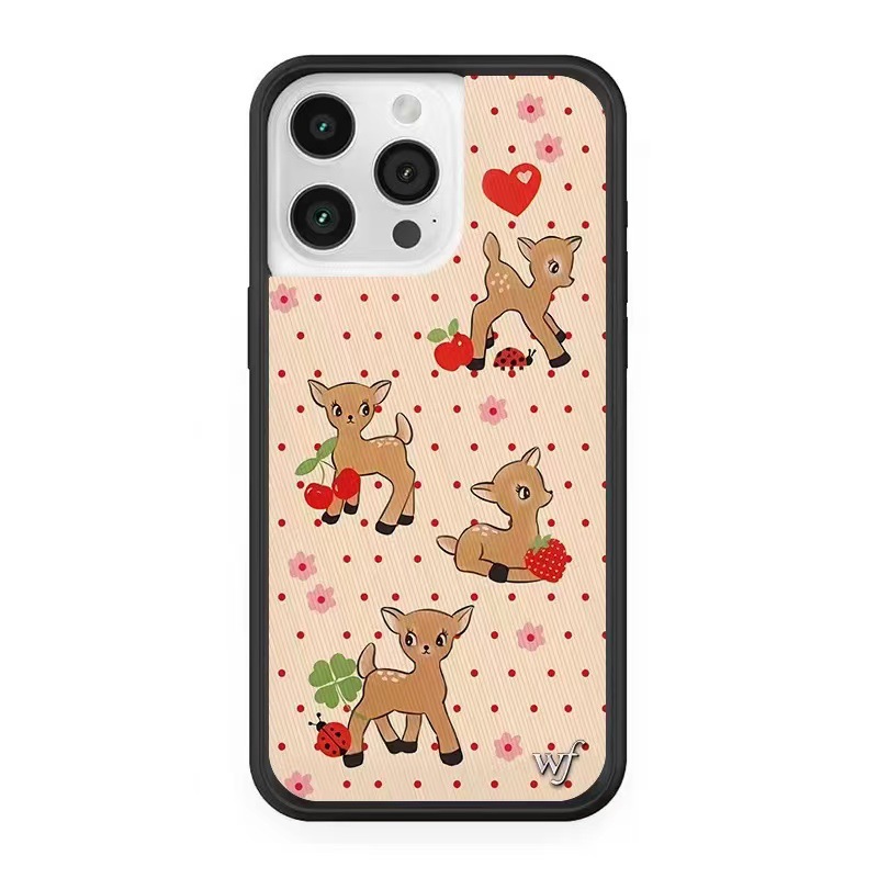 Wildf Cute Cherry Deer Case Suitable for iPhone 17 Pro Max Apple 16 Wf Case 15 Plus Personalized Art 1