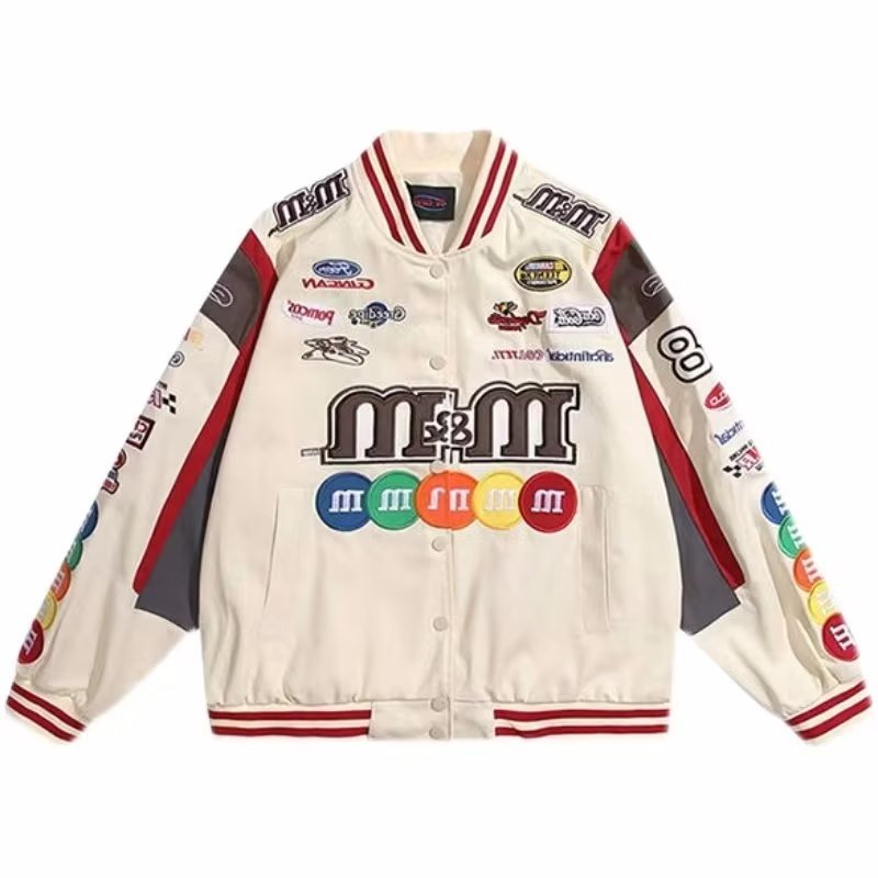 Nuevo uniforme de béisbol americano High Street masculino otoño suelto casual tendencia pareja etiquetada chaqueta de coche chaqueta de hombre