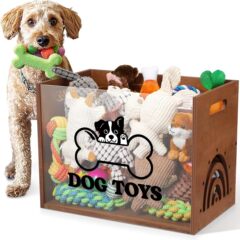 木製犬のおもちゃ収納ボックス大型犬のおもちゃ収納オーガナイザーアクリルペット収納ボックス
