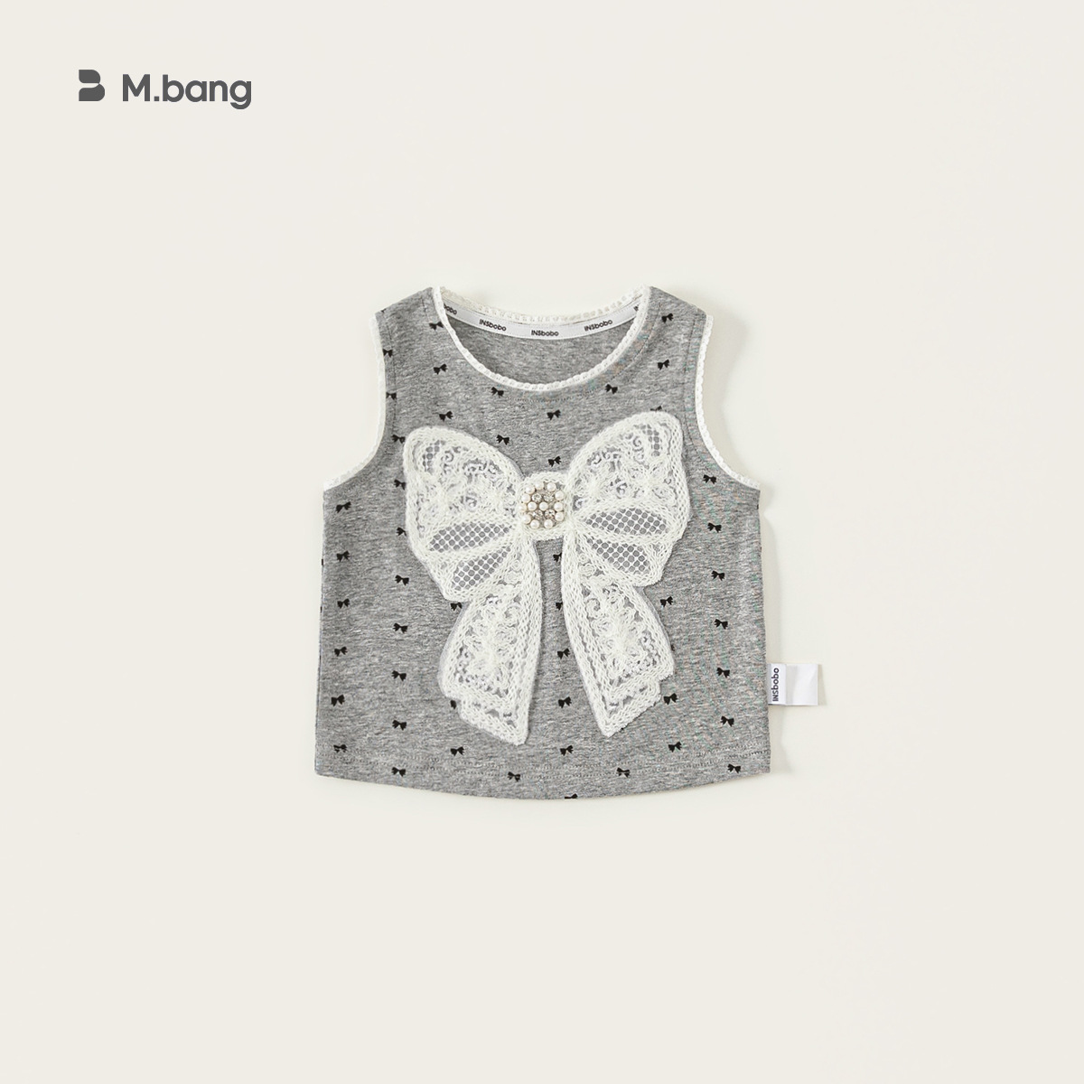 Youbao ropa para niños verano nuevo estilo para niños versión coreana sin mangas top delgado cuello redondo T chaleco bordado con lazo para niñas