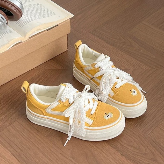 2025 nuevo diseño ins Apple skate zapatos de cabeza redonda nicho de verano transpirable zapatos de lona clásicos