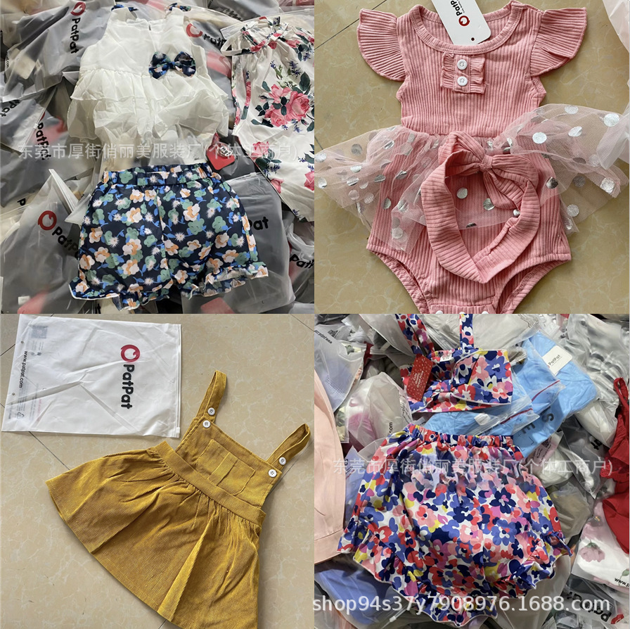 Patpat children's clothing, miscellaneous styles, summer T-shirts, kids' dresses, brand children's clothing, factory stock wholesale.