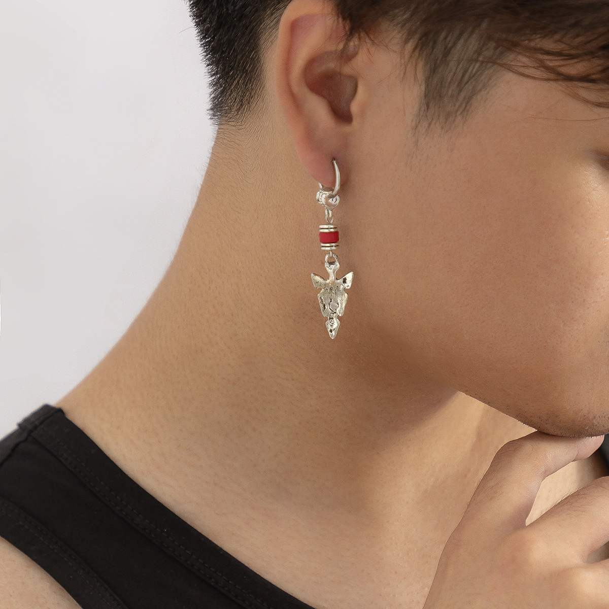 1 Piece Retro Triangle Alloy Copper Plating Menu0027S Drop Earrings