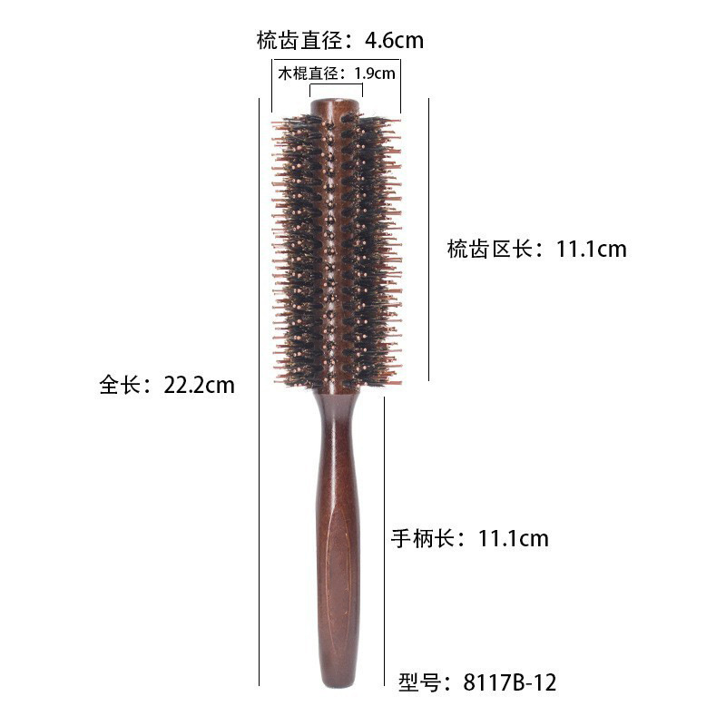 Fábrica en stock al por mayor de loto de madera de cerdas de pelo curling peine mullido forma cuidado del cabello peine resistente a altas temperaturas de madera maciza peine de rodillos