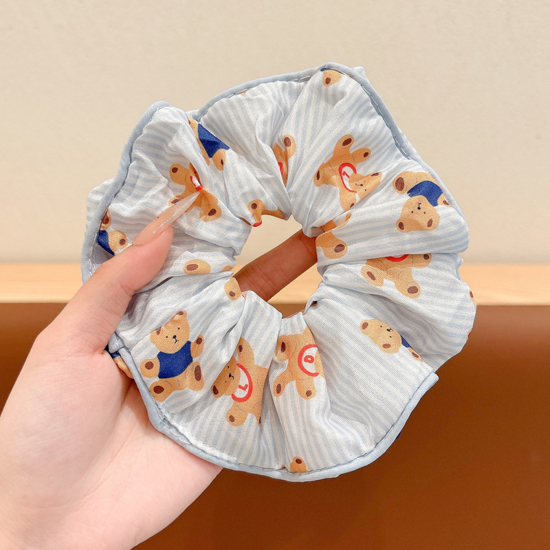 Primavera nueva corbata de pelo de intestino grueso para niños accesorios para el cabello de encaje dulce niña cabeza de bebé flor cuerda para la cabeza tocado de cuerda para el cabello japonés