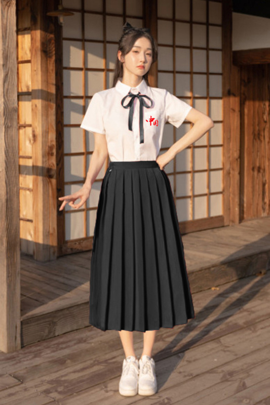 韓系卒業クラス服大合唱制服学院風ロングスカートセット中学高校の学生が公演服を朗読します。|undefined