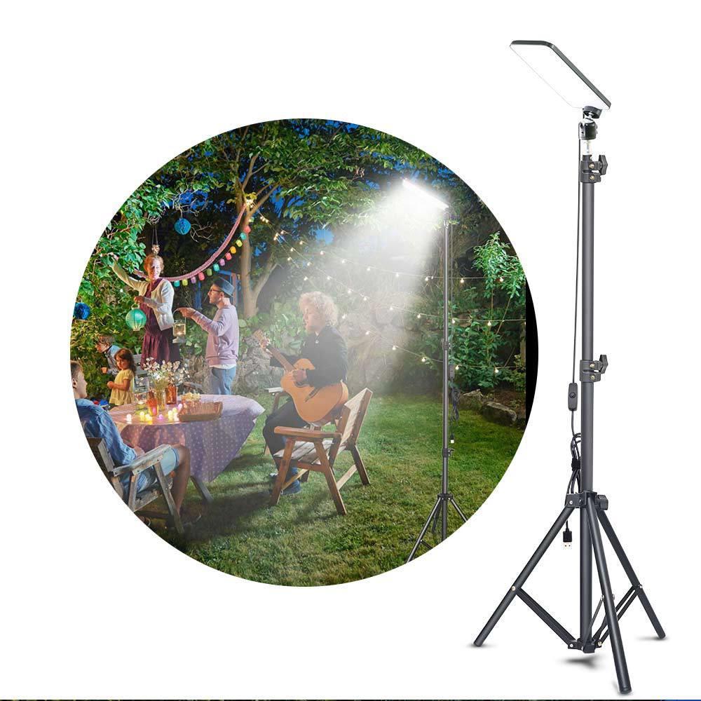 Lámpara de camping lámpara plegable LED recargable lámpara de la tienda al aire libre USB5V fuente de alimentación 1,8 m varilla telescópica