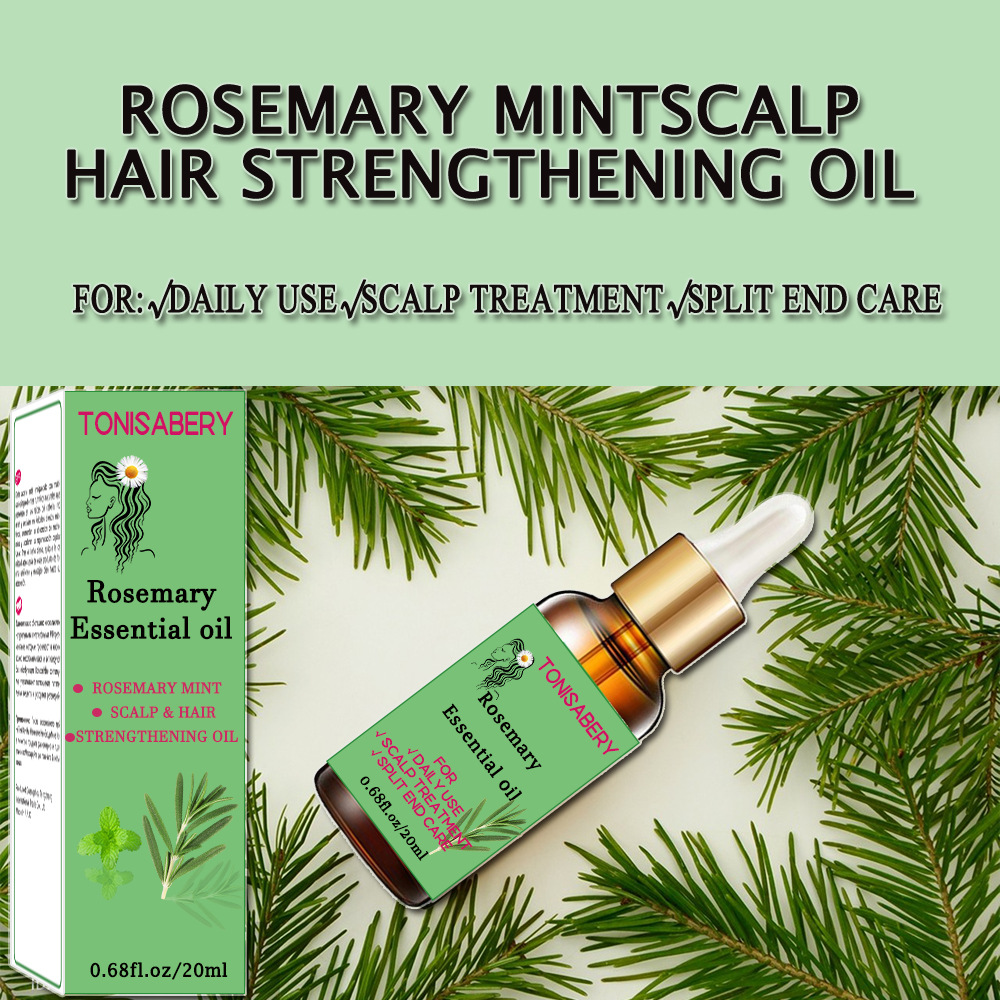 Testa di menta al rosmarino 20 ml Olio essenziale per la cura dei capelli riparatrice della pelle secca e danneggiata_voghion.com