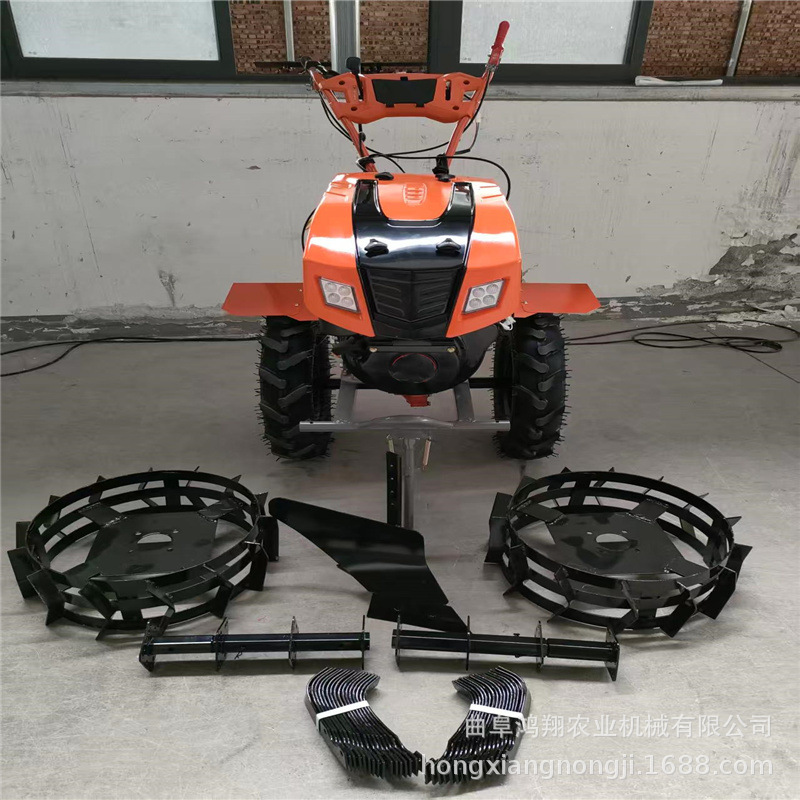 motor eléctrico diesel de gran potencia cultivador de tierra zanjador de dos conducciones gran neumático de agua y sequía campo duro arado profundo arado rotativo
