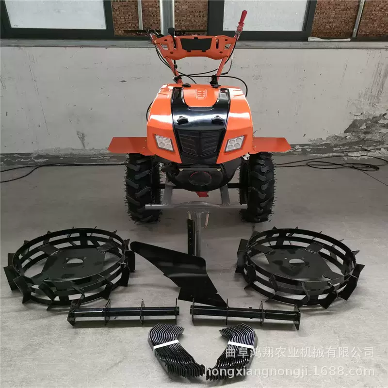 电启动柴油大马力耕地机开沟机两驱大轮胎水旱打田硬地深翻旋耕机